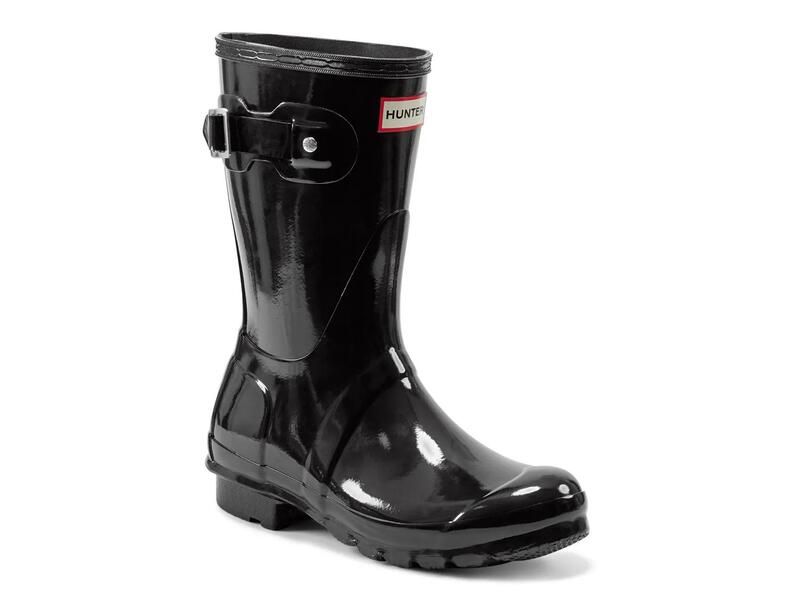 ハンター レディース シューズ ブーツ・レインブーツ HUNTEROriginal Short Gloss Rain Boot Womens Black ブラック
