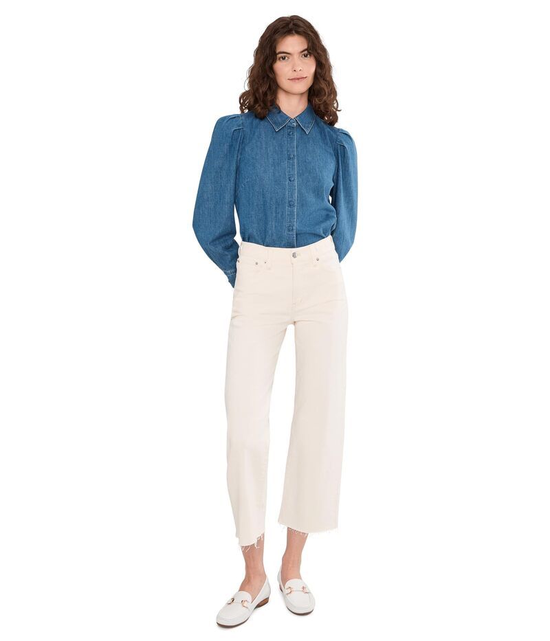 メイドウェル レディース トップス シャツ Madewell Puff Sleeve Fitted Shirt In Petersburg Wash Petersburg Wash