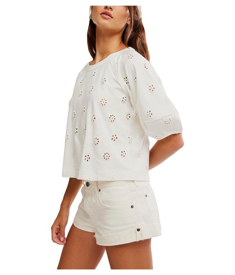 フリーピープル レディース トップス シャツ Free People Jessieyeletee Whisper White ホワイト フリーピープル レディース トップス シャツ Free People Jessieyeletee Whisper White ホワイト