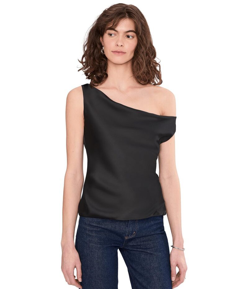 ノーマカマリ レディース トップス シャツ ドロップショルダー Norma Kamali Drop Shoulder Maria Top Black ブラック