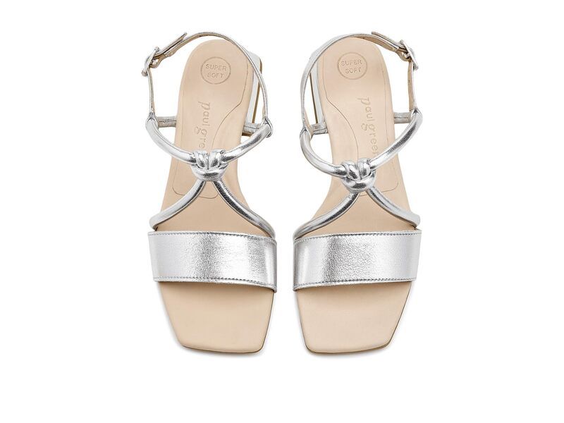 ポール・グリーン レディース シューズ ヒール サンダル Paul Green Dream Sandals Alu Metallic メタリック