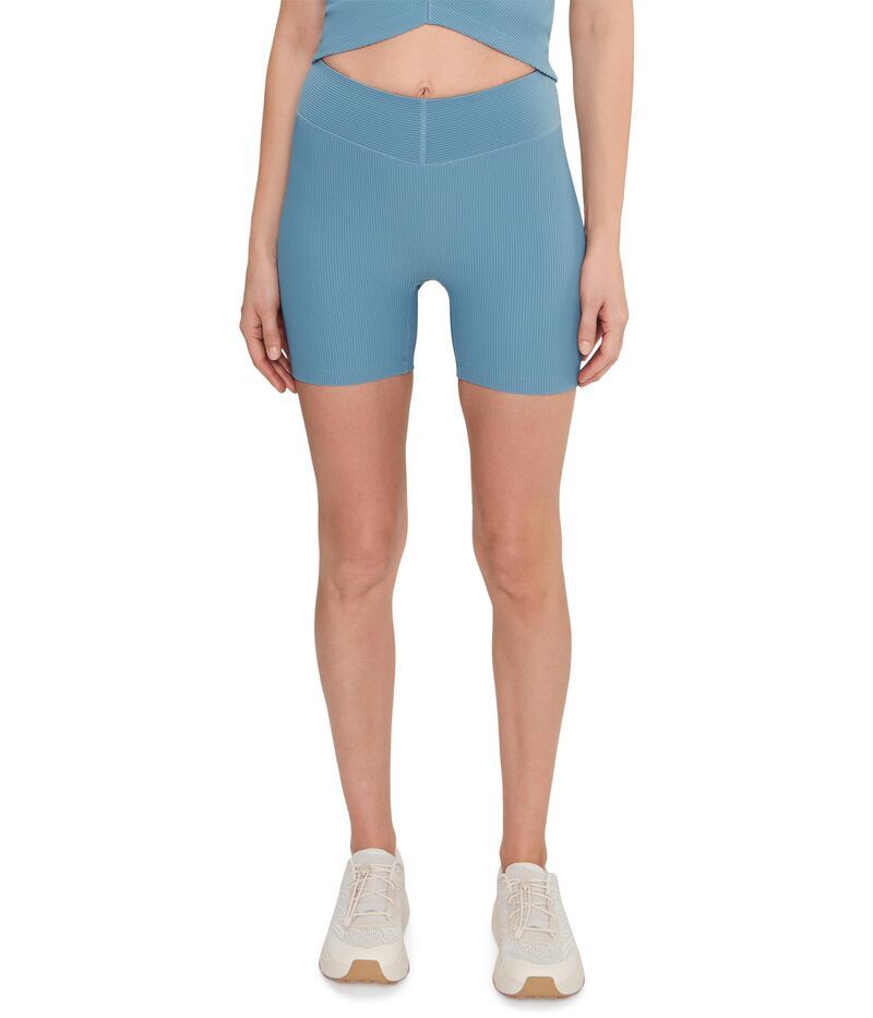 ビヨンドヨガ レディース ボトムス ハーフパンツ・ショーツ リブ ショートパンツ Beyond Yoga Impulse Ribbed VWaist Biker Shortshaken Blue ブル