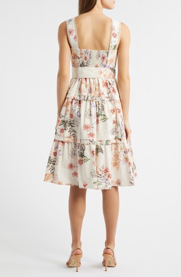 アンクライン レディース トップス ワンピース ティアード ノースリーブ Anne Klein Sleeveless Tieredress White Dove Multi ホワイト