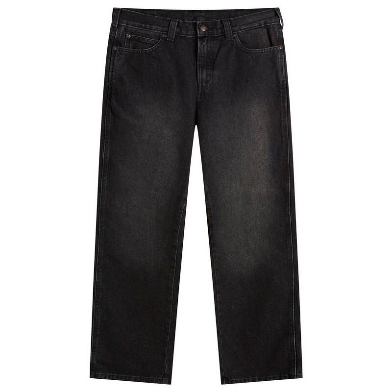 【送料無料】 ディッキーズ メンズ デニムパンツ ボトムス Dickies 954 Relaxed Straight Work Jeans Black Wash Faded