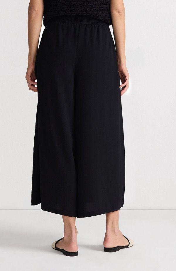 ランズエンド レディース ボトムス ハーフパンツ・ショーツ Lands End Creaseless High Rise Palazzo Cropants Black ブラック