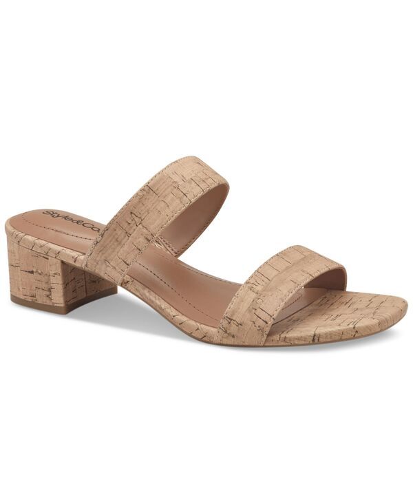 スタイルアンドコー レディース シューズ サンダル ヒール Style Co Victoriaa Double Band Block Heel Dressandals Created for Macy
