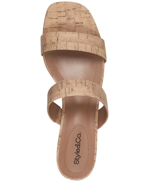 スタイルアンドコー レディース シューズ サンダル ヒール Style Co Victoriaa Double Band Block Heel Dressandals Created for Macy スタイルアンドコー レディース シューズ サンダル ヒール Style Co Victoriaa Double Band Block Heel Dressandals Created for Macy
