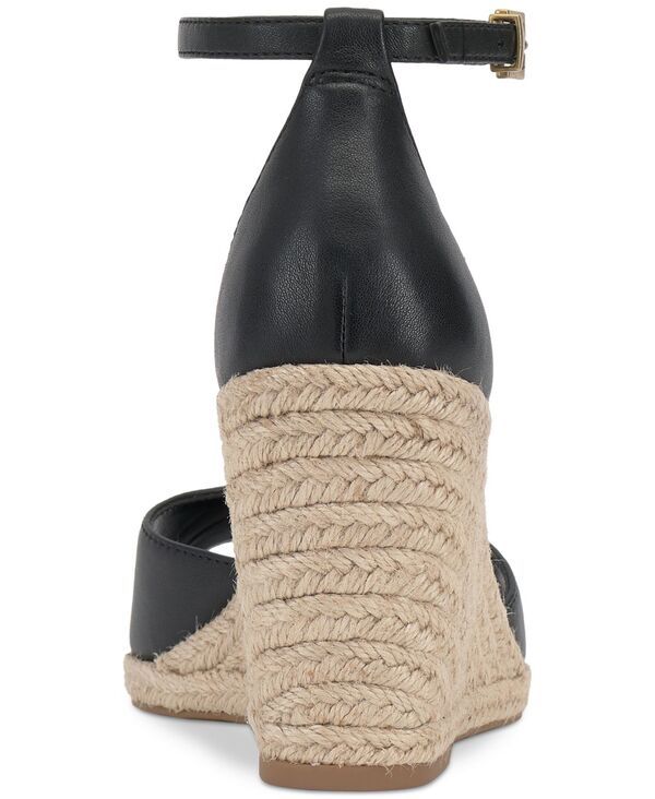 ヴィンスカムート レディース シューズ サンダル Vince Camuto Womens Felyn TwoPiecespadrille Wedge Sandals Black Leather ブラッ
