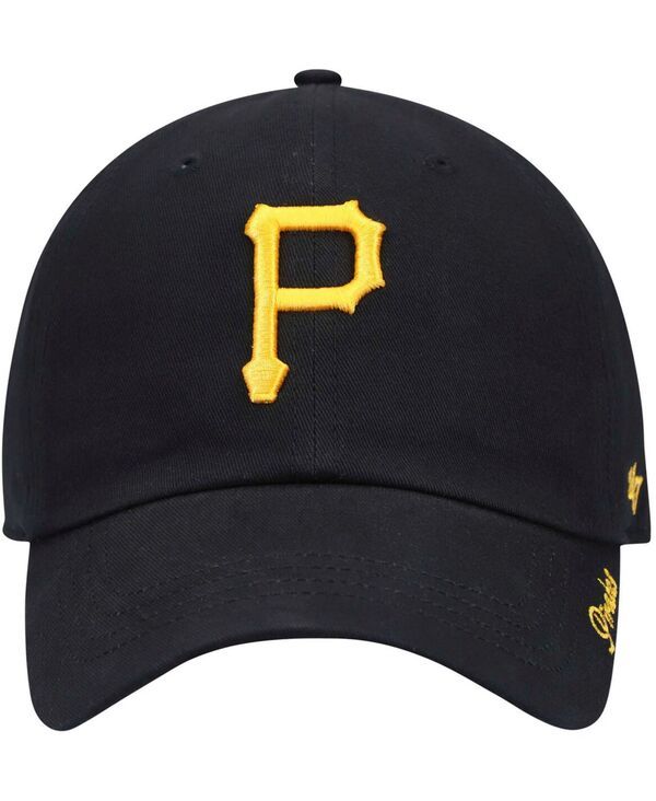 47 ブランド レディース アクセサリー 帽子 47 Brand Womens Black Pittsburgh Pirates Teamiata Clean Up Adjustable Hat Bl