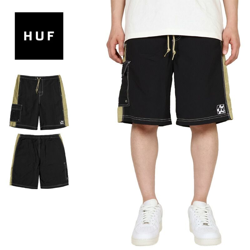 HUF ショートパンツ ハフ ハーフパンツ ショーツ メンズ ブランド 大きいサイズ おしゃれ おすすめ 人気 黒 スケボー スケーター ストリート系 huf25ss017 ブラック M L XL