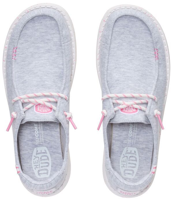 ヘイデュード レディース シューズ スニーカー ジャージー Hey Dude Womens Wendy Stretch Jersey Varsity Shoes Grey グレー ヘイデュード レディース シューズ スニーカー ジャージー Hey Dude Womens Wendy Stretch Jersey Varsity Shoes Grey グレー