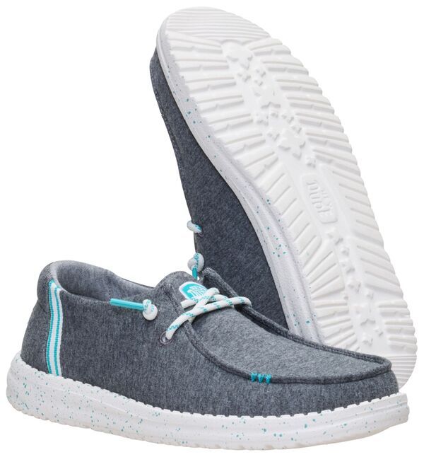 ヘイデュード レディース シューズ スニーカー ジャージー Hey Dude Womens Wendy Stretch Jersey Varsity Shoes Black ブラック