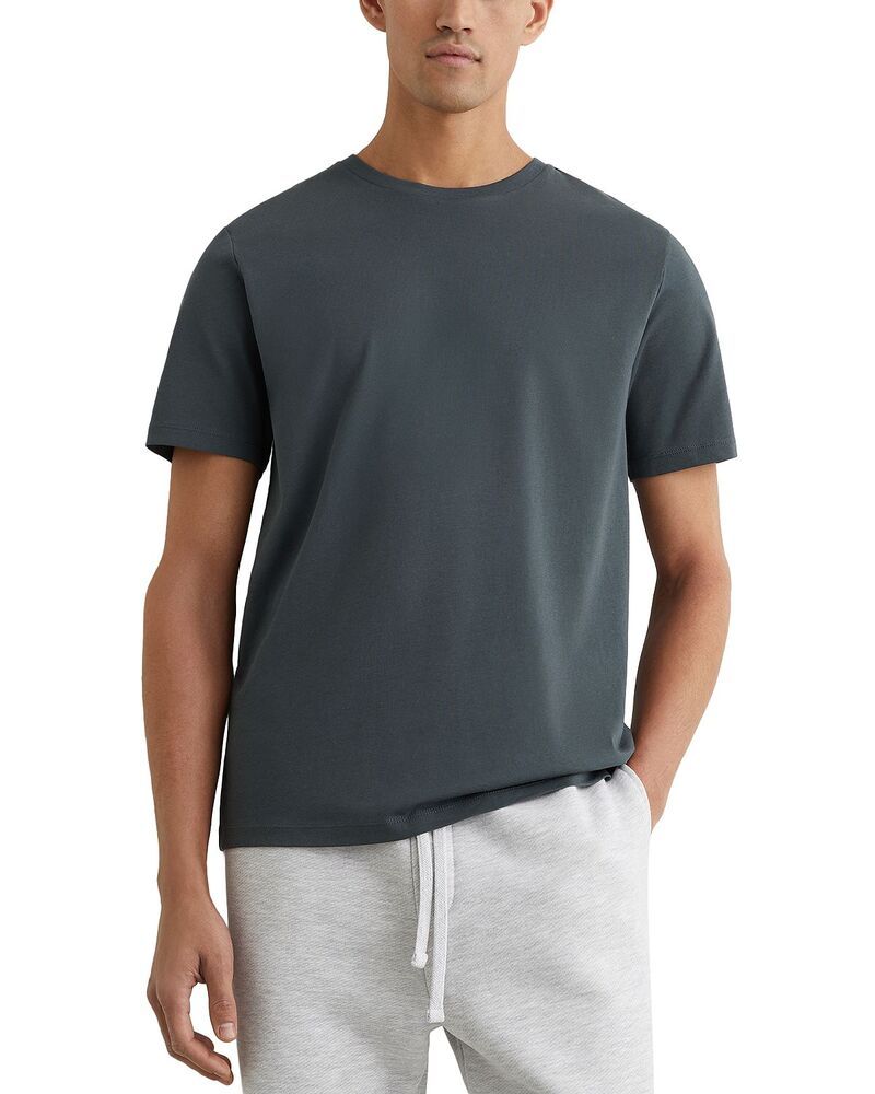 レイス メンズ トップス Tシャツ クルーネック REISS Bless Crewneck Tee Petrol Blue ブルー