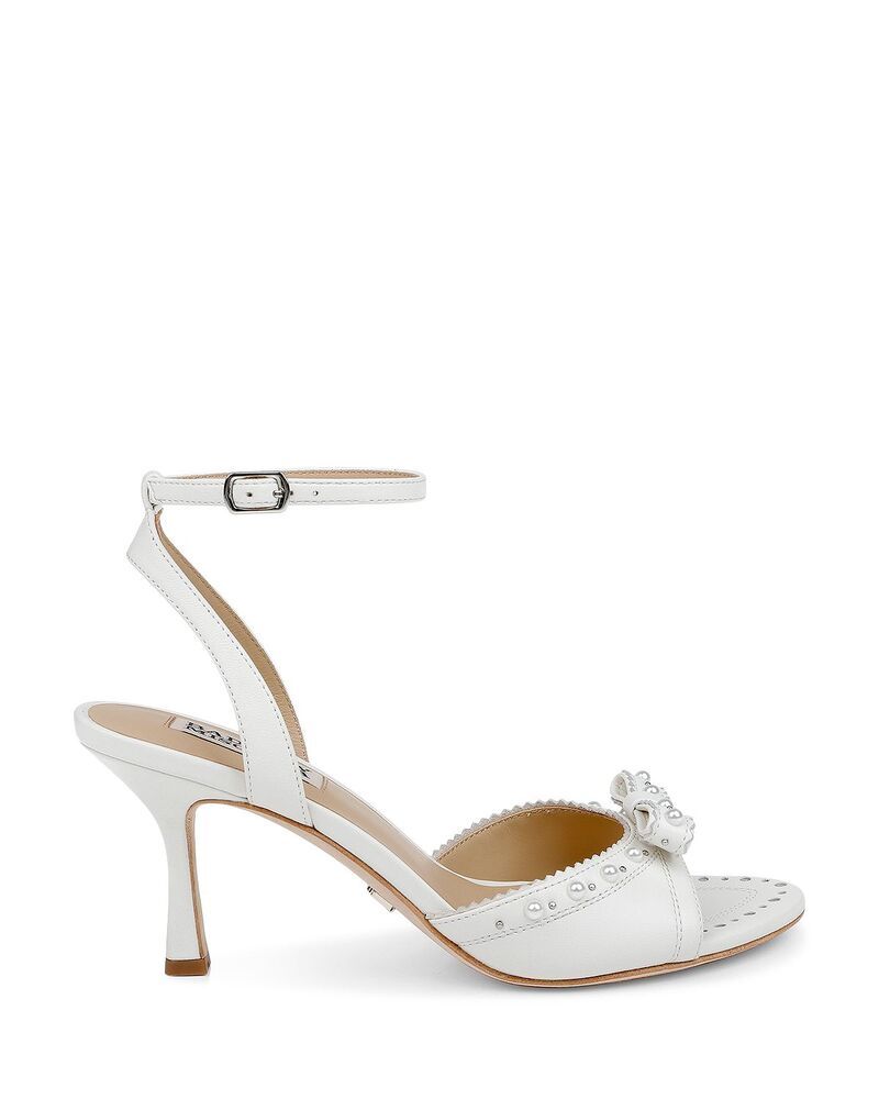 バッジェリーミシュカ レディース シューズ サンダル Badgley Mischka Womens Giuliana Sandals White Leather ホワイト