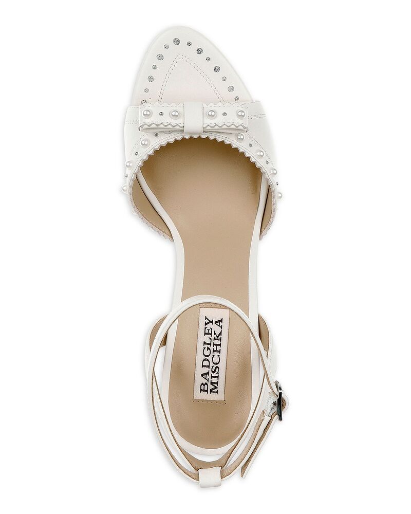 バッジェリーミシュカ レディース シューズ サンダル Badgley Mischka Womens Giuliana Sandals White Leather ホワイト
