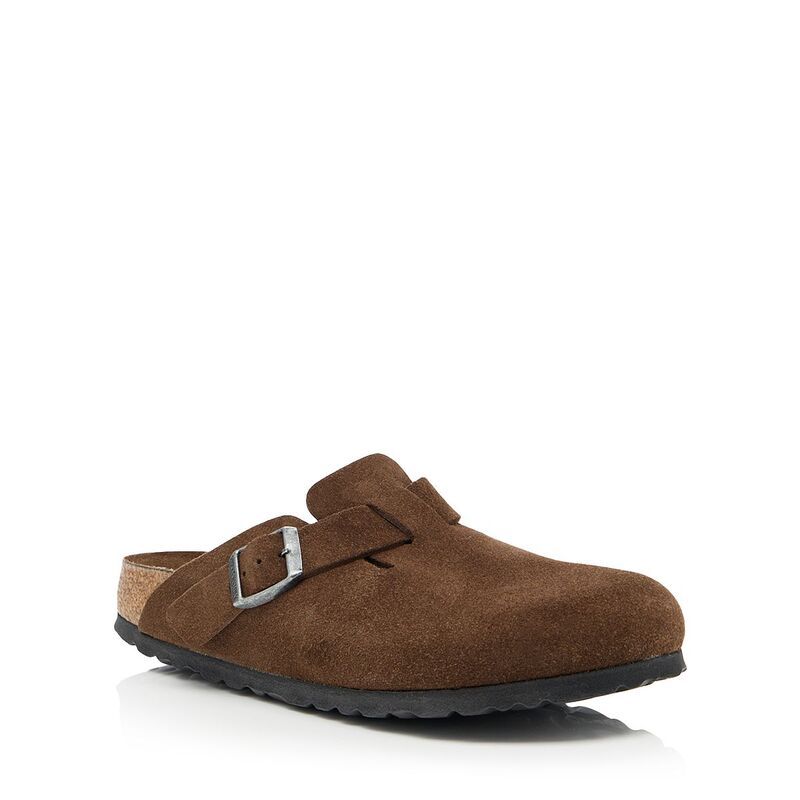 ビルケンシュトック レディース シューズ サンダル スエード Birkenstock Womens Boston Suede Soft Footbed Clogs Carafe