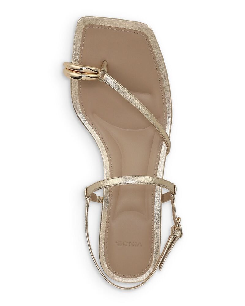 ヴィンス レディース シューズ サンダル ヒール Vince Womens Polli Kitten Heel Sandals Champagne シャンパン