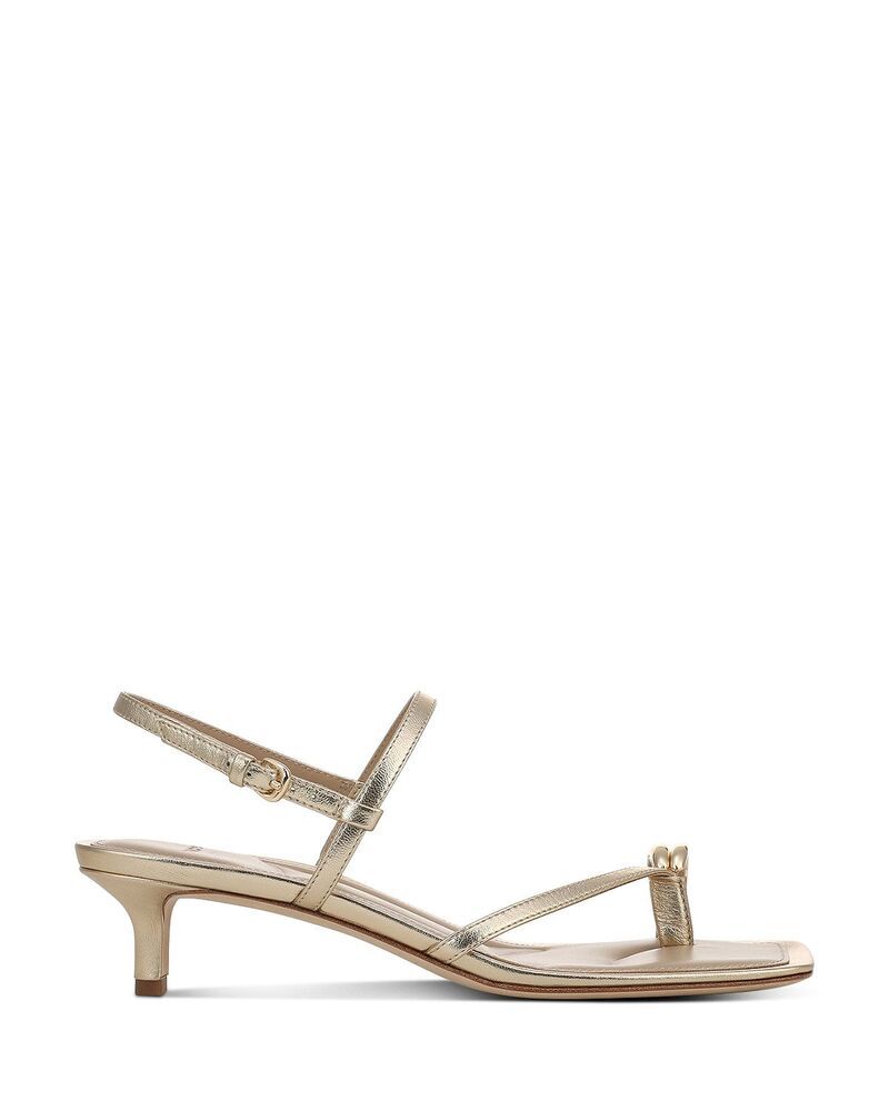 ヴィンス レディース シューズ サンダル ヒール Vince Womens Polli Kitten Heel Sandals Champagne シャンパン