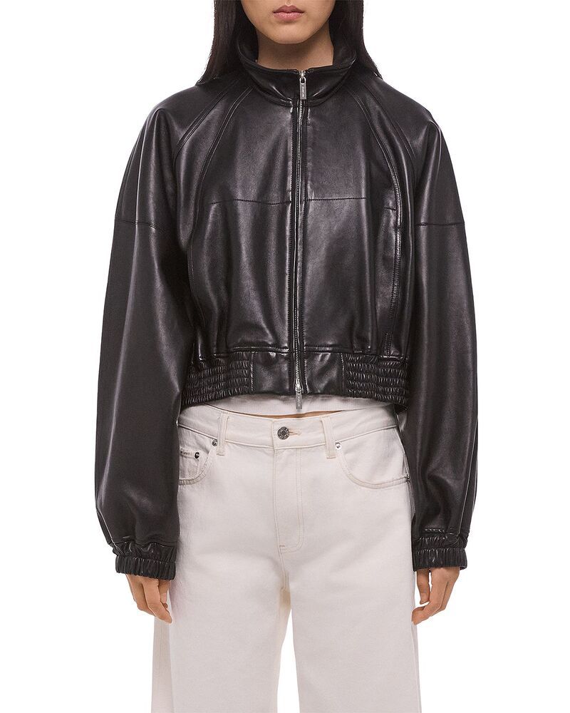 ヘルムート ラング レディース アウター ジャケット・ブルゾン レザー Helmut Lang Bond Leather Bomber Jacket BlackBlack ブラック
