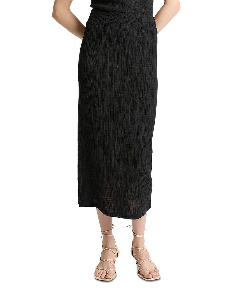ヴィンス レディース ボトムスカート ミディ Vince Shadow Grid Midi Skirt Black ブラック