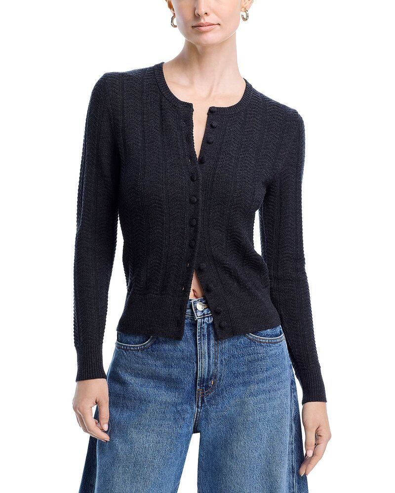 ラグアンドボーン レディース アウター カーディガン ウール rag bone Francesca Wool Blend Cardigan Charcoal チャコール