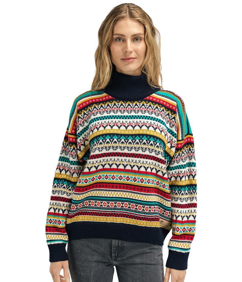 ダールオブノルウェイ レディース アウター ニット・セーター Dale of Norway Utsira Sweater MarineOffWhiteRaspberry オフホワイト