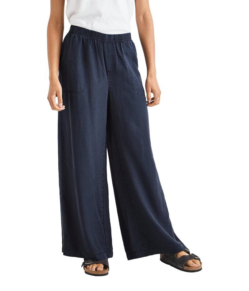 スプレンディット レディース ボトムス カジュアルパンツ Splendid Angie Palazzo Pants Navy ネイビー