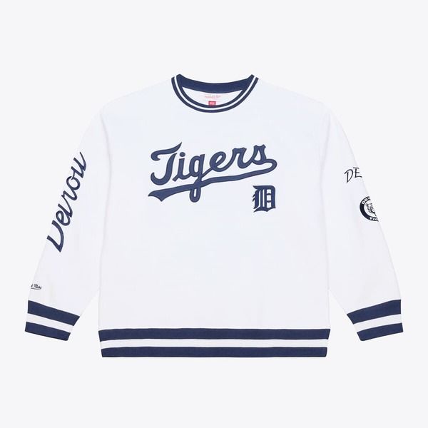 ミッチェルネス メンズ アウター パーカー・スウェット シャツ フリース Mens Mitchell Ness White Detroitigers Arctic Fleece Sweatshirt