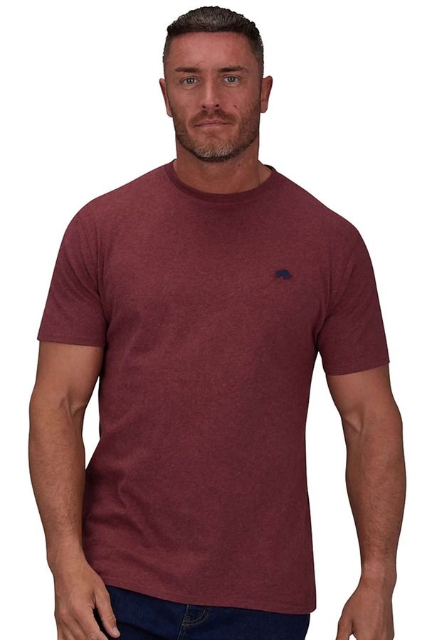 ライジングブル メンズ トップス Tシャツ クルーネック ロゴ Raging Bull Classicrew Neck Logo TShirt Claret