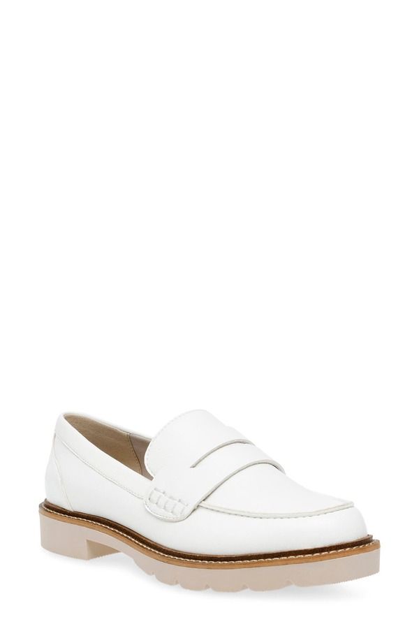 アンクライン レディース シューズ スリッポン・ローファー Anne Klein Emmylou Penny Loafer White ホワイト