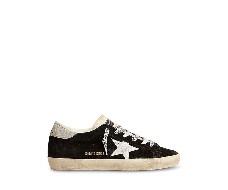 ゴールデングース レディース シューズ スニーカー スエード Golden Goose Womensuperstar Suede Low Top Sneakers BlackWhiteSilver ホ