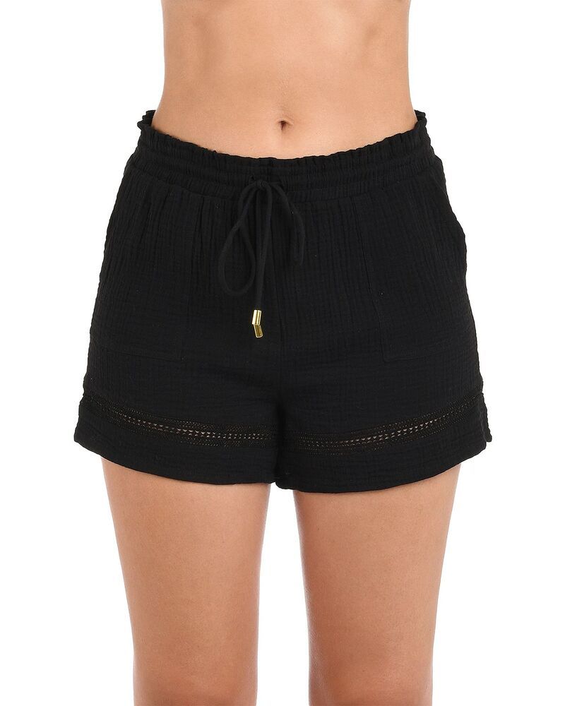 ラブランカ レディース ボトムス ハーフパンツ・ショーツ ショートパンツ La Blanca Seaside Beach Cover Up Shorts Black ブラック