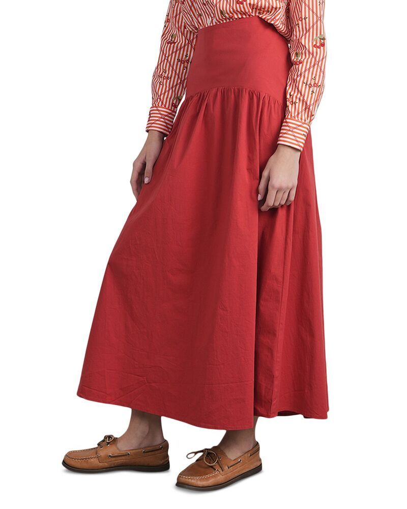 ポイント レディース ボトムスカート マキシ Point Poplin Maxi Skirt Sienna