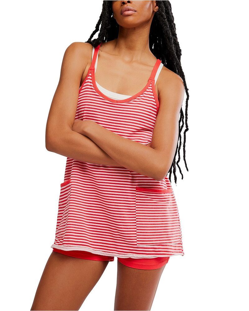 フリーピープル レディース トップス ジャンプスーツ プリント ロンパース ミニ Free People Hot Shot Mini Printed Romper Dress Court Stripe