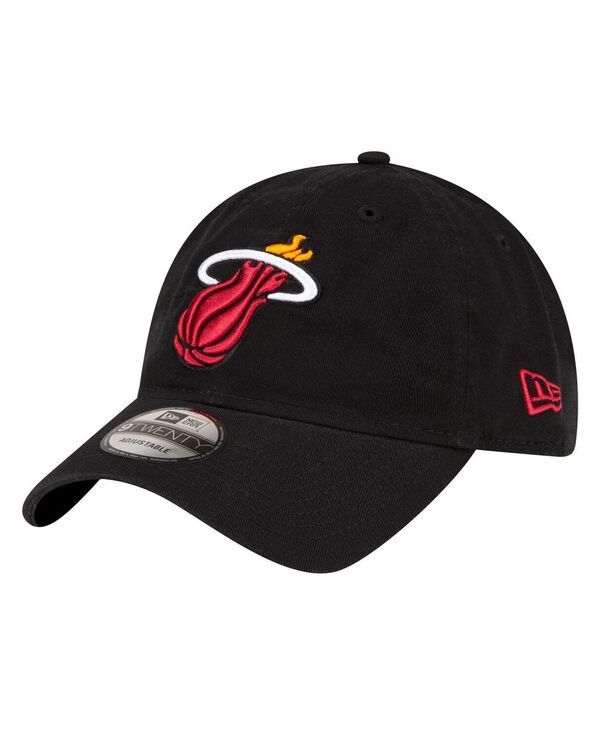 ニューエラ メンズ アクセサリー 帽子 New Era Mens Black Miami Heateam 20 9TWENTY Adjustable Hat Black ブラック