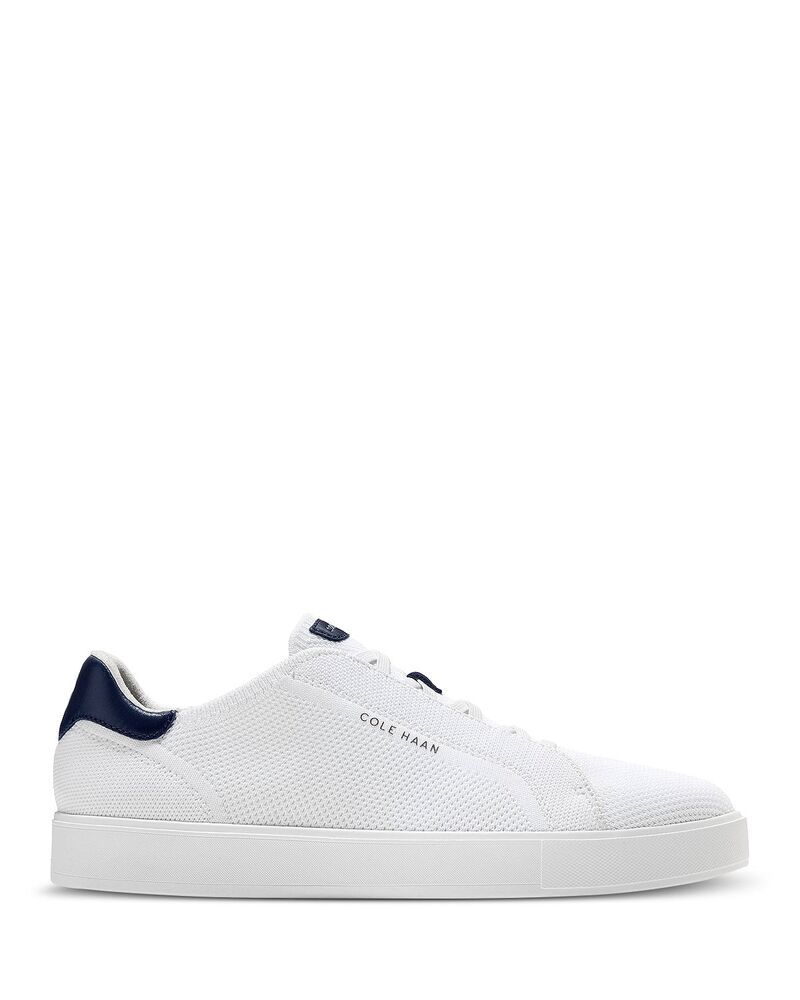 コールハーン メンズ シューズ スニーカー Cole Haan Mens GrandPr Luxe Slip On Sneakers White Navy Blue ホワイト