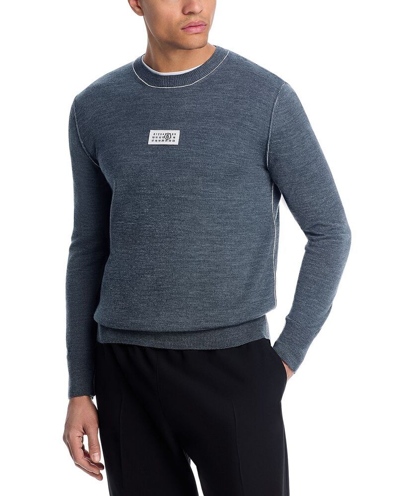 マルタンマルジェラ メンズ アウター ニット・セーター クルーネック ロゴ MM6 Maison Margiela Crewneck Logo Sweater Heather Grey グレー