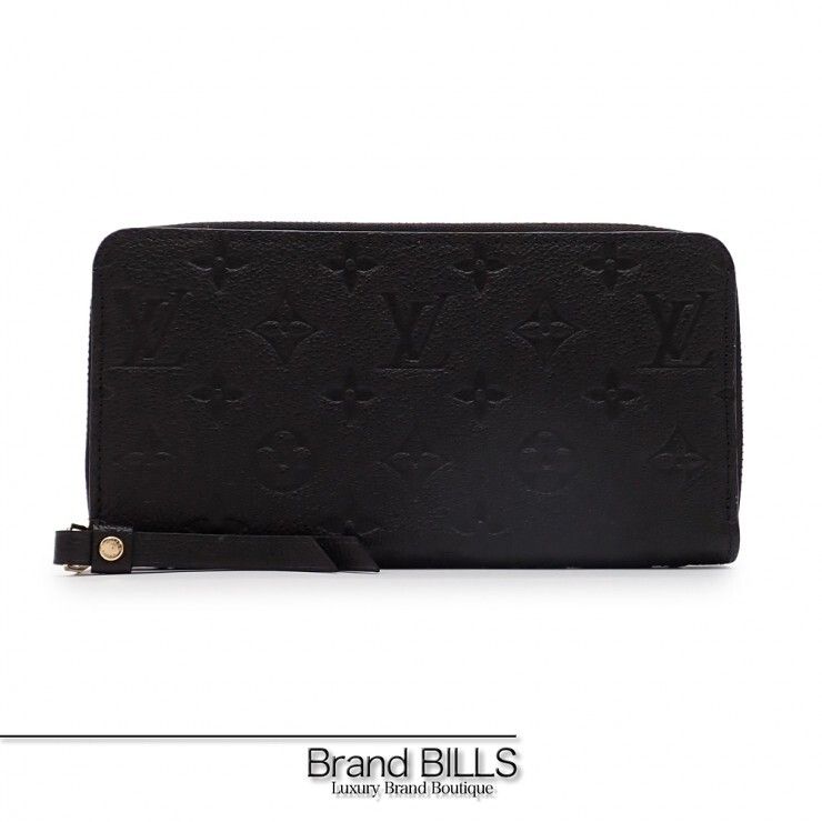 未使用品 LOUIS VUITTON ルイ ヴィトン ジッピー・ウォレット 長財布 M61864 モノグラム・アンプラント ブラック ゴールド金具 レディース