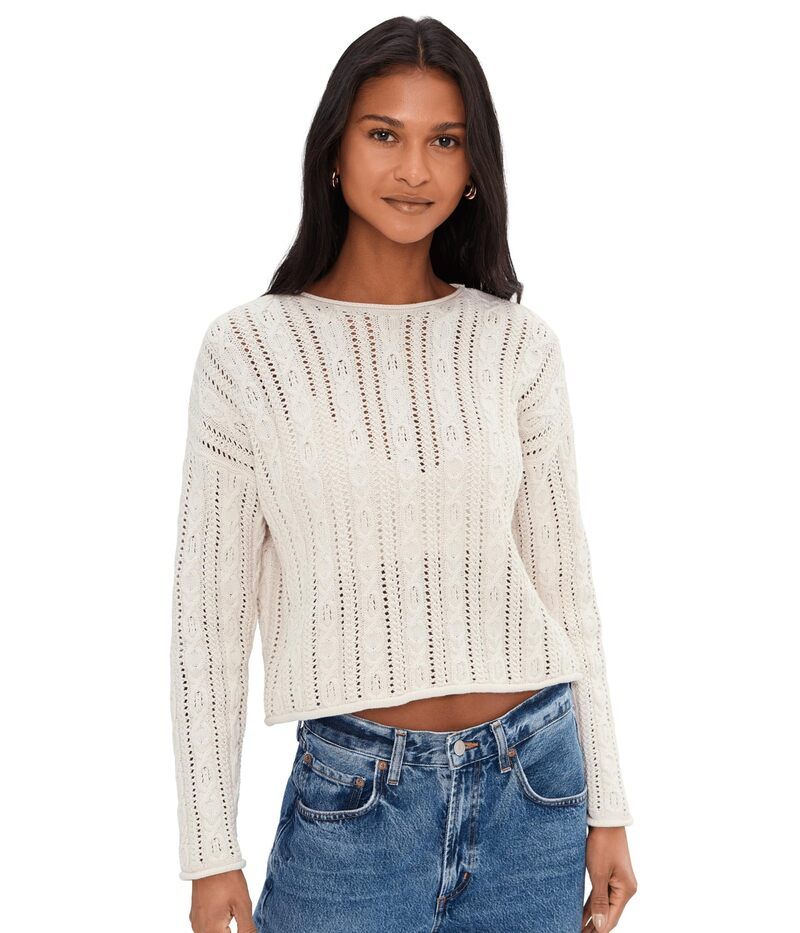スプレンディット レディース アウター ニット・セーター Splendid Brennan Sweater Moonstone