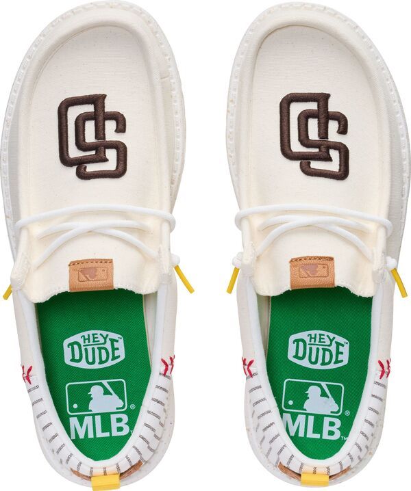 ヘイデュード メンズ シューズ スニーカー ヴィンテージ Hey Dude Mens Wally Funk MLB Vintage Padreshoes WhiteBrown ホワイト