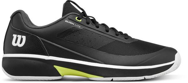 ウィルソン メンズ シューズ スニーカー Wilson Mens Rush Lite 5 Tennishoes BlackWhiteSafetyellow ホワイト