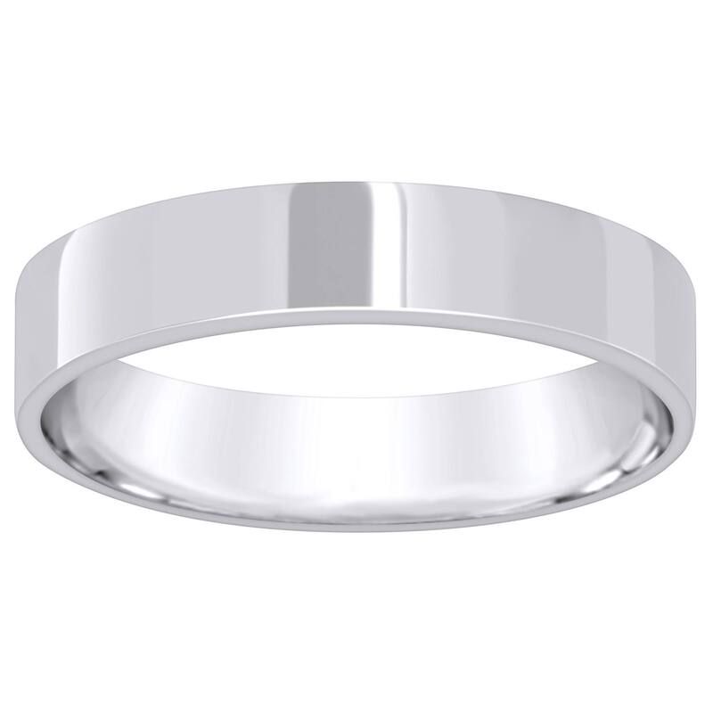 Alyson Layne レディース アクセサリー リング Alyson Layne 14k Gold Flat Wedding Band 14k White Gold ホワイト