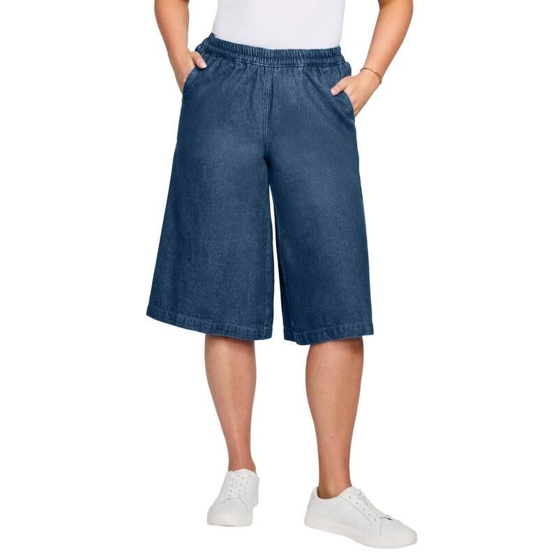 ウーマン ウィズイン レディース ボトムス ハーフパンツ・ショーツ リラックスフィット プラスサイズ Woman Within Plusize Relaxed Fit Coulotte Medium