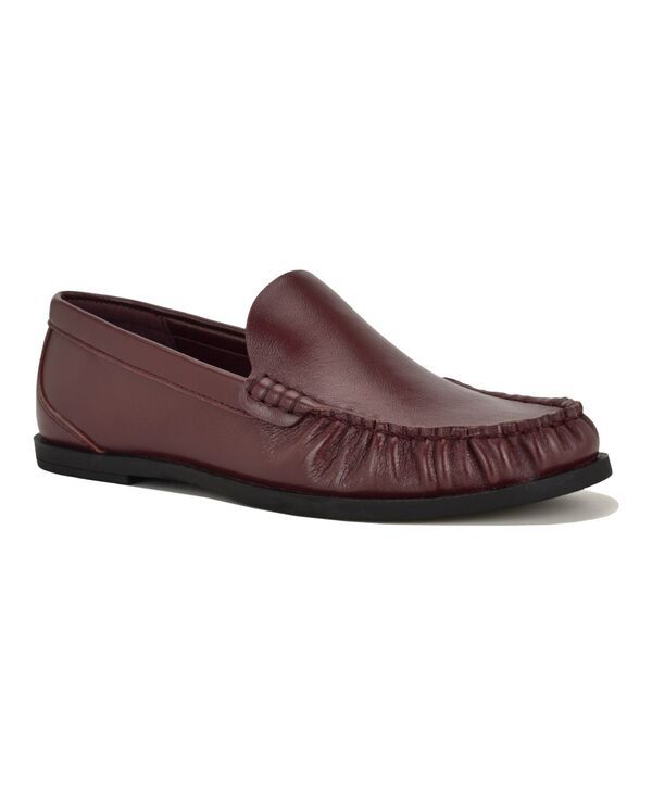 ナインウェスト レディース シューズ スリッポン・ローファー Nine West Womens Postit Flat SlipOn Loafers Dark Red Leather レッド
