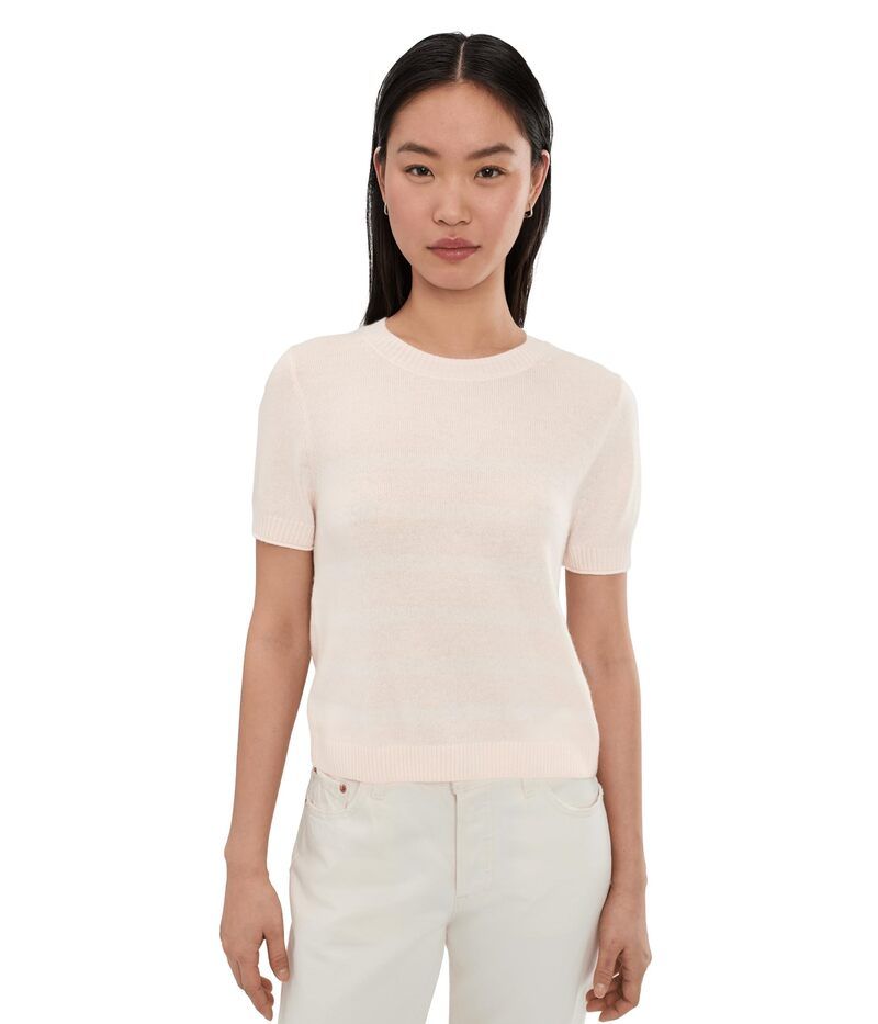 スプレンディット レディース アウター ニット・セーター Splendid Emerson Stripe Short Sleevesweaterose PetalShell ストライプ
