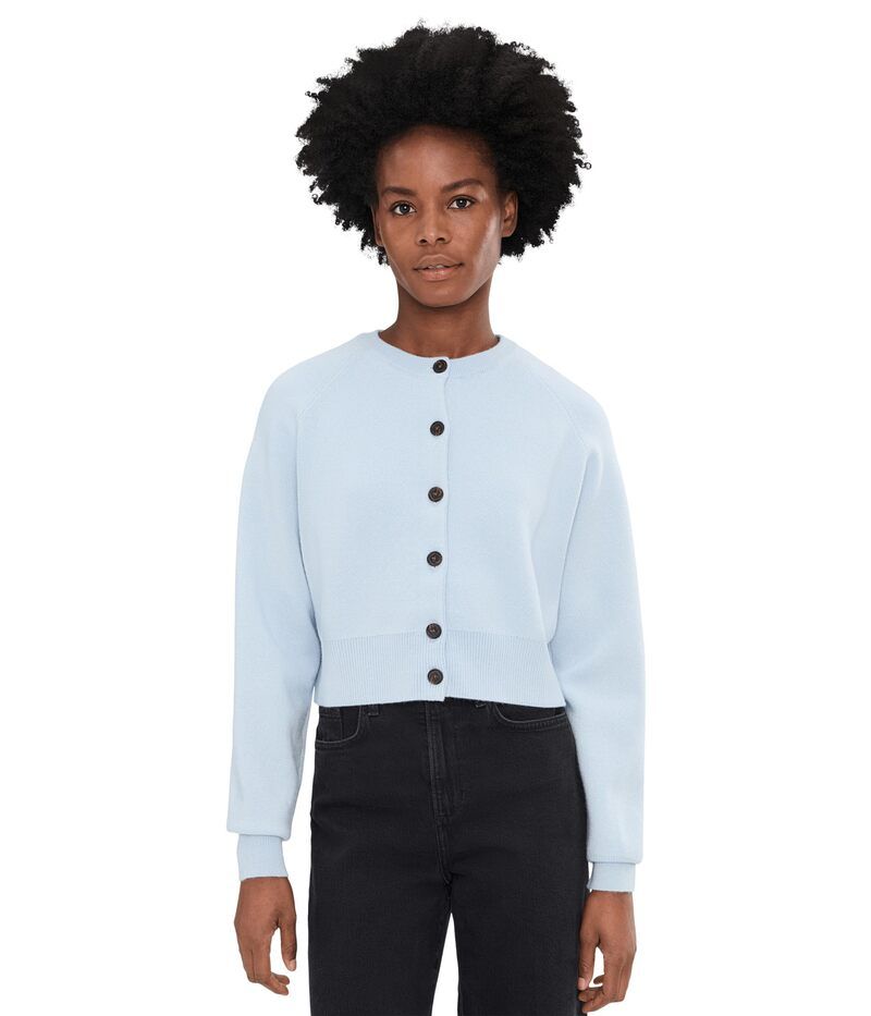 メイドウェル レディース アウター ニット・セーター ウール カーディガン クロップド Madewell RaglanSleeve Cropped Cardigan in Merino Wool So