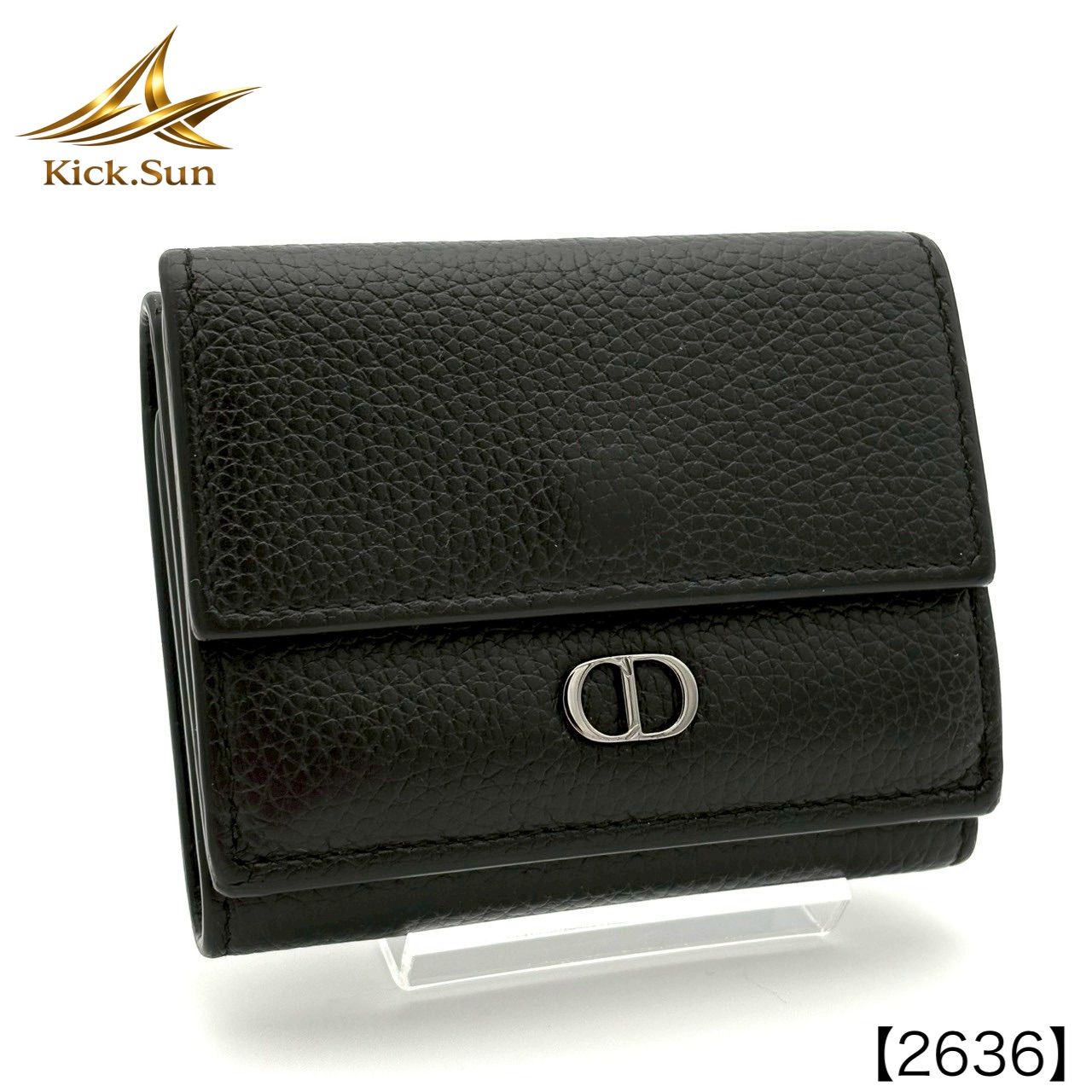 Dior CDIcon 三つ折り財布 ブラック DIOR ディオール CD ICON アイコン 三つ折り財布 3つ折り コンパクト