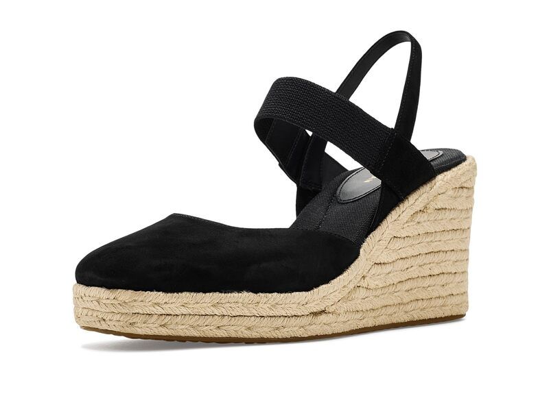 コールハーン レディース シューズ ヒール Cole Haan Cloudfeel Kenna Espadrille Wedge Black SuedeElastic ブラック