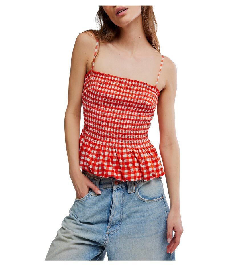 フリーピープル レディース トップス シャツ Free People Sundance Tank Red Combo レッド