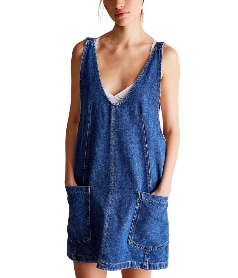 フリーピープル レディース ボトムスカートール Free People High Roller Skirtall Sapphire Blue ブルー